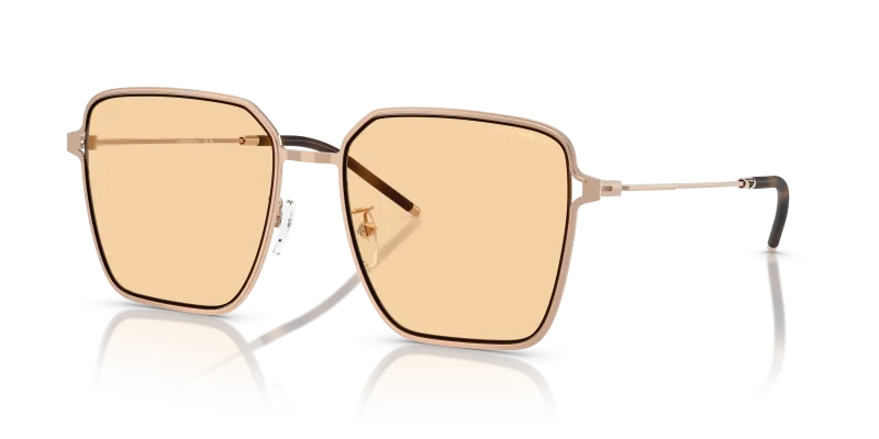 แว่นกันแดด Emporio Armani EA2159D-3011/7 Shiny Rose Gold Orange Emporio Armani EA2159D 3011/7 แว่นกันแดดโลหะทองชมพู สำหรับผู้หญิง