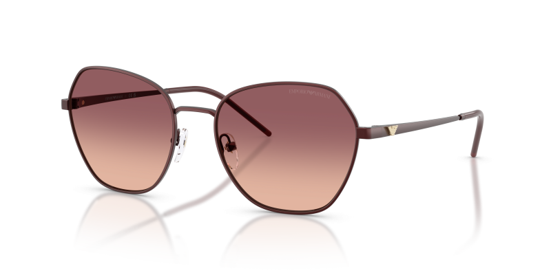 แว่นกันแดด Emporio Armani EA2161-34018D Matte Bordeaux Pink Gradient Violet Emporio Armani EA2161 34018D แว่นกันแดดทรงเรขาคณิตสีบอร์โด สำหรับผู้หญิง