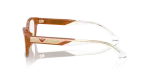 กรอบแว่นสายตา Emporio Armani EA3238U-6097 Shiny Opaline Orange แว่นสายตา Emporio Armani EA3238U 6097 มุมข้าง ขาแว่นสีส้ม