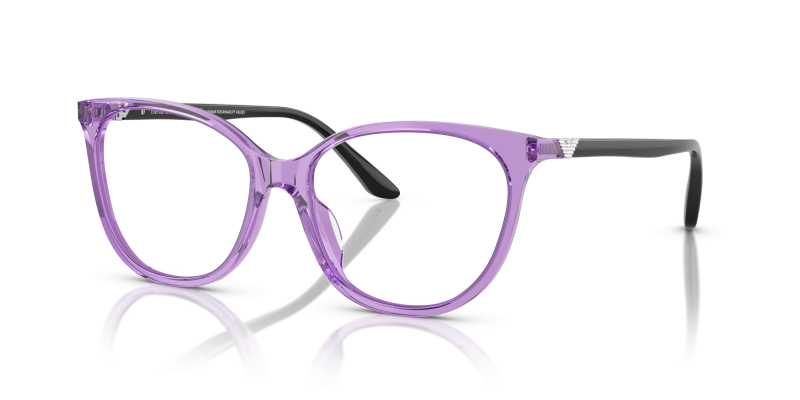 กรอบแว่นสายตา Emporio Armani EA3249U-6197 Shiny Transparent Violet Emporio Armani EA3249U 6197 แว่นสายตาสีม่วงโปร่งใสประกาย สำหรับผู้หญิง