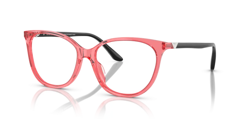 Emporio Armani EA3249U 6198 แว่นสายตาสีแดงโปร่งใส สำหรับผู้หญิง