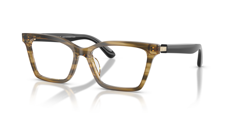 กรอบแว่นสายตา Emporio Armani EA3261U-6267 Shiny Striped Green Emporio Armani EA3261U 6267 แว่นสายตาลายแถบเขียว สำหรับผู้หญิง