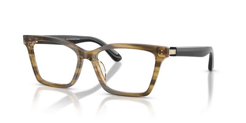 กรอบแว่นสายตา Emporio Armani EA3261U-6267 Shiny Striped Green Emporio Armani EA3261U 6267 แว่นสายตาลายแถบเขียว สำหรับผู้หญิง