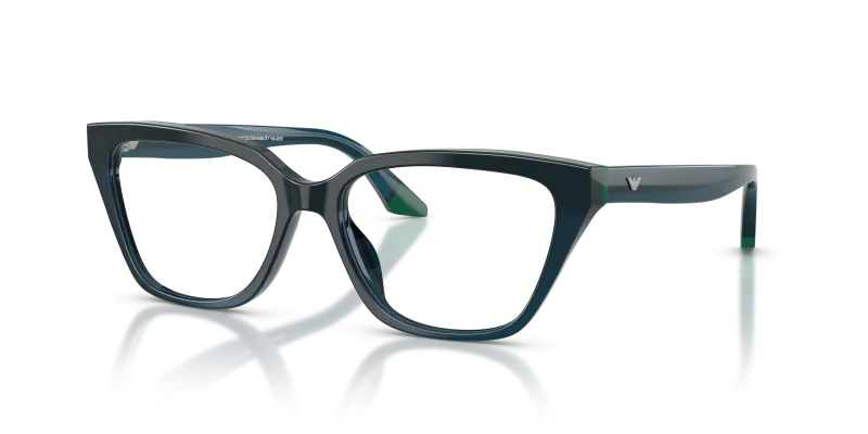กรอบแว่นสายตา Emporio Armani EA3270U-6319 Shiny Opal Blue/Green Emporio Armani EA3270U 6319 แว่นสายตาสีน้ำเงินโอปอล สำหรับผู้หญิง