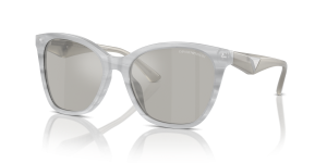 แว่นกันแดด Emporio Armani EA4222U 611487 แถบเทามันเงา สำหรับผู้หญิง