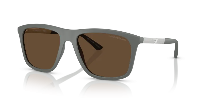 Emporio Armani EA4237F 620573 แว่นกันแดดเทาด้าน ไซซ์ XXL สำหรับผู้ชาย