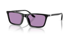 Emporio Armani EA4239U 501769 แว่นกันแดดดำประกายเลนส์ม่วง สำหรับผู้หญิง