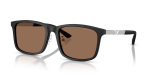 แว่นกันแดด Emporio Armani EA4241D-500173 Matte Black Dark Brown Emporio Armani EA4241D 500173 แว่นกันแดดสีดำด้าน สำหรับผู้ชาย