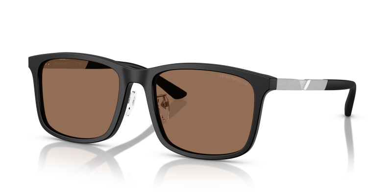 แว่นกันแดด Emporio Armani EA4241D-500173 Matte Black Dark Brown Emporio Armani EA4241D 500173 แว่นกันแดดสีดำด้าน สำหรับผู้ชาย