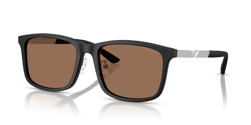 แว่นกันแดด Emporio Armani EA4241D-500173 Matte Black Dark Brown Emporio Armani EA4241D 500173 แว่นกันแดดสีดำด้าน สำหรับผู้ชาย