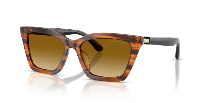 แว่นกันแดด Emporio Armani EA4250U-62682L Shiny Striped Yellow Gradient Emporio Armani EA4250U 62682L แว่นกันแดดลายเส้นเหลืองแวววาว สำหรับผู้หญิง