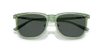 แว่นกันแดด Emporio Armani EA4255D-536287 Shiny Transparent Green Dark Grey Emporio Armani EA4255D 536287 close-up ด้านหน้า