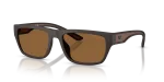 แว่นกันแดด Emporio Armani EA4267U-618673 Rubberized Matte Brown Brown Emporio Armani EA4267U 618673 แว่นกันแดดผิวยางน้ำตาลด้าน สำหรับผู้ชาย