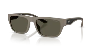 Emporio Armani EA4267U 636187 แว่นกันแดดน้ำตาลอ่อนเคลือบยาง สำหรับผู้ชาย