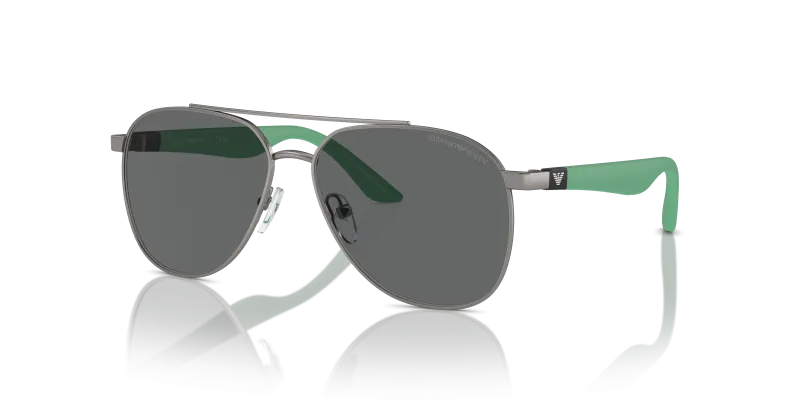 แว่นกันแดดเด็ก Emporio Armani EK2001-300387 Matte Gunmetal Emporio Armani EK2001 300387 กรอบโลหะกันเมทัลด้าน สำหรับเด็ก