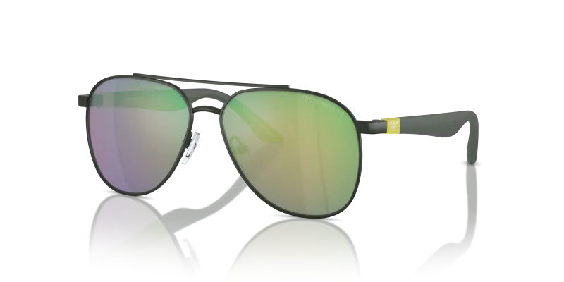 Emporio Armani EK2001 30173R กรอบเขียวด้าน เลนส์มิเรอร์เขียวเทา