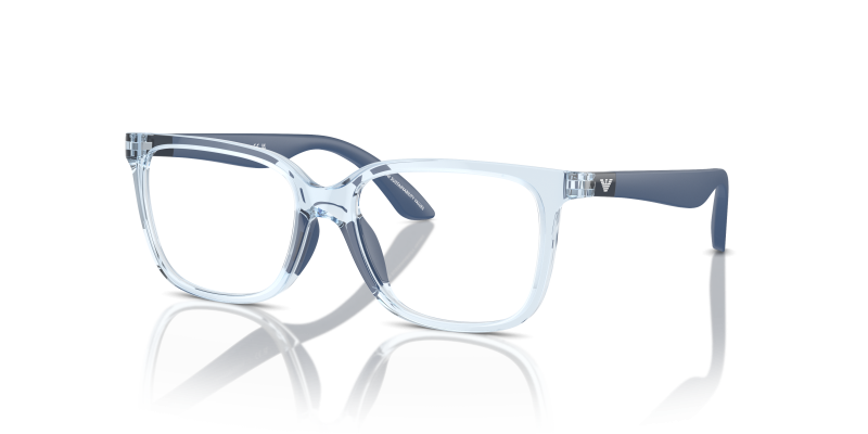กรอบแว่นสายตาเด็ก Emporio Armani EK3006F-6141 Shiny Transparent Azure แว่นสายตาเด็ก Emporio Armani EK3006F 6141 ฟ้าโปร่งใสแวววาว