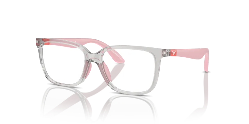 กรอบแว่นสายตาเด็ก Emporio Armani EK3006F-6142 Shiny Transparent Grey Emporio Armani EK3006F 6142 แว่นสายตาเด็กสีเทาโปร่งใส