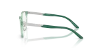 กรอบแว่นสายตา Emporio Armani EK3010-6281 Shiny Transparent Green แว่นสายตาเด็ก Emporio Armani EK3010 6281 มุมข้าง ขาแว่นเงินด้าน