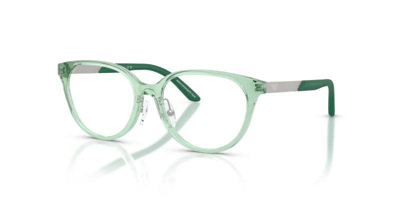 กรอบแว่นสายตา Emporio Armani EK3010-6281 Shiny Transparent Green Emporio Armani EK3010 6281 แว่นสายตาเด็กสีเขียวใส