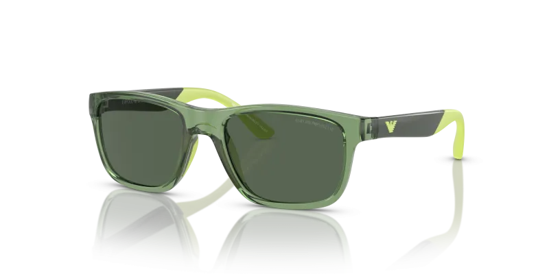แว่นกันแดด Emporio Armani EK4002F-535971 Shiny Transparent Green Dark Green Emporio Armani EK4002F 535971 แว่นกันแดดเด็กสีเขียวใส