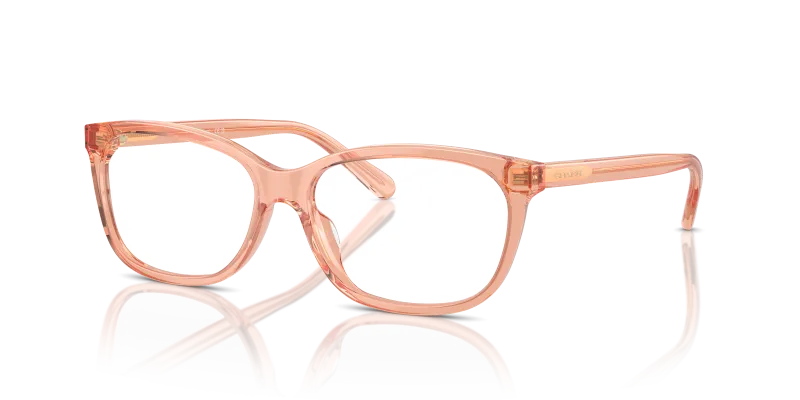กรอบแว่นสายตา Coach HC6139U-5822 Transparent Saddle Coach HC6139U 5822 แว่นสายตาโปร่งแสงโทนแทน สำหรับผู้หญิง