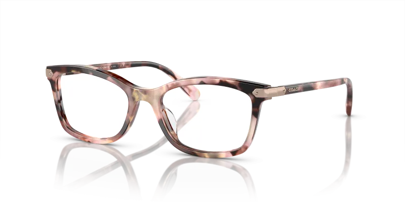 กรอบแว่นสายตา Coach HC6219U-5528 Rose Pearl Tortoise Coach HC6219U 5528 แว่นสายตาลายเต่าไข่มุกกุหลาบ สำหรับผู้หญิง