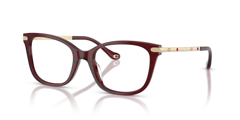 กรอบแว่นสายตา Coach HC6261BU-5393 Milky Burgundy Coach HC6261BU-5393 แว่นสายตาเบอร์กันดีขุ่น สำหรับผู้หญิง