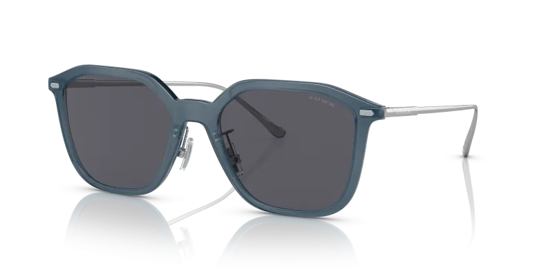 แว่นกันแดด Coach HC8355-520387 Transparent Dark Blue Coach HC8355 520387 แว่นกันแดดสีน้ำเงินเข้มโปร่งใส สำหรับผู้ชาย