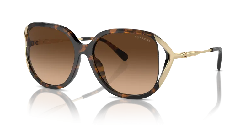 Coach HC8396U 512074 แว่นกันแดดลายเต่าเข้มเลนส์ไล่ระดับน้ำตาล ผู้หญิง