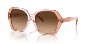 Coach HC8404U 581274 แว่นกันแดดโทน Saddle-Dusty Rose ไล่เฉด สำหรับผู้หญิง