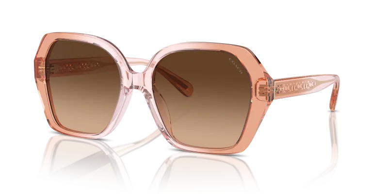 Coach HC8404U 581274 แว่นกันแดดโทน Saddle-Dusty Rose ไล่เฉด สำหรับผู้หญิง