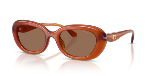 Coach HC8448U 593073 แว่นกันแดดสีอำพันขุ่น สำหรับผู้หญิง
