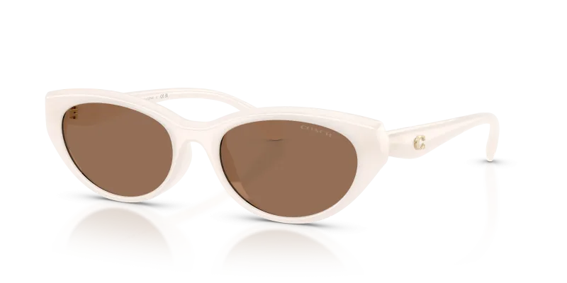แว่นกันแดด Coach HC8456D-579073 Milky Cloud Brown Solid Coach HC8456D 579073 แว่นกันแดดสีขาวขุ่น สำหรับผู้หญิง