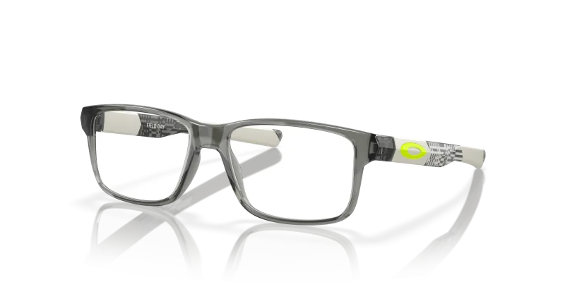 แว่นสายตาเด็ก Oakley Field Day OY8007-11 Polished Grey Smoke Oakley Field Day OY8007-11 แว่นสายตาเด็กทรงสี่เหลี่ยมจัตุรัส