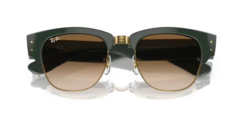 Rayban Mega Clubmaster RB0316S-136851 เขียวพื้นทอง close-up ด้านหน้า