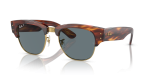 Rayban Mega Clubmaster RB0316S 954/3R ลายฮาวานาแถบ เลนส์โพลาไรซ์น้ำเงิน