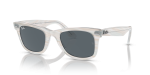 Rayban Wayfarer RB2140F 1407R5 กรอบลายเส้นฟ้าอ่อน เลนส์น้ำเงิน