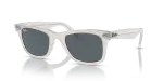 Rayban Wayfarer RB2140F 1407R5 กรอบลายเส้นฟ้าอ่อน เลนส์น้ำเงิน