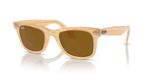 Rayban Wayfarer RB2140F 140833 แว่นกันแดดลายภาพพิมพ์น้ำตาล