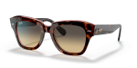แว่นกันแดด Rayban State Street RB2186-1324BG Havana On Transparent Pink Rayban State Street RB2186 1324BG กรอบฮาวานาชมพู เลนส์น้ำตาลน้ำเงิน