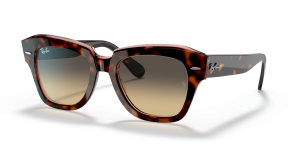Rayban State Street RB2186 1324BG กรอบฮาวานาชมพู เลนส์น้ำตาลน้ำเงิน