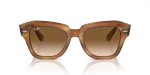 แว่นกันแดด Rayban State Street RB2186-140351 Striped Brown Rayban State Street RB2186 140351 แว่นกันแดดด้านหน้า