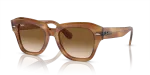 แว่นกันแดด Rayban State Street RB2186-140351 Striped Brown Rayban State Street RB2186 140351 กรอบลายแถบน้ำตาล เลนส์ไล่ระดับ