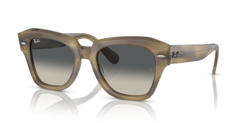 แว่นกันแดด Rayban State Street RB2186-140571 Striped Green Rayban State Street RB2186 140571 แว่นกันแดดลายทางเขียว