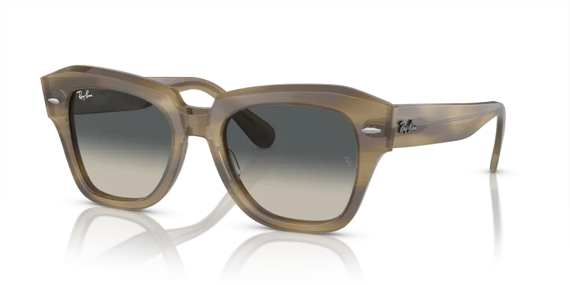 Rayban State Street RB2186 140571 แว่นกันแดดลายทางเขียว