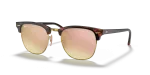 Rayban Clubmaster RB3016 990/7O กรอบฮาวานาแดง เลนส์มิเรอร์ทองแดง