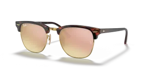 Rayban Clubmaster RB3016 990/7O กรอบฮาวานาแดง เลนส์มิเรอร์ทองแดง