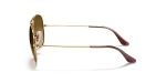 แว่นกันแดด Rayban Aviator RB3025 001/M2 มุมข้าง แป้นจมูกปรับได้