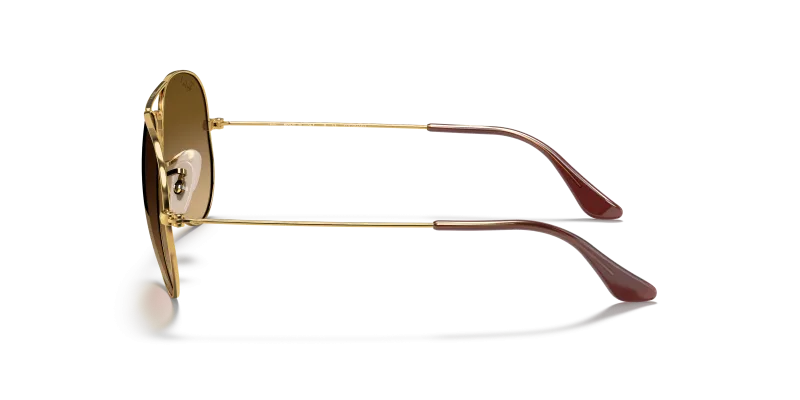 แว่นกันแดด Rayban Aviator RB3025 001/M2 มุมข้าง แป้นจมูกปรับได้